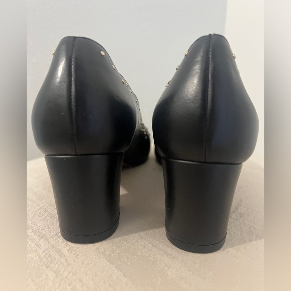 Sezane Low Palermo Women's Shoes Heels- US 7/EU 38/UK 5, Black Leather - NWOT - Picture 4 of 7